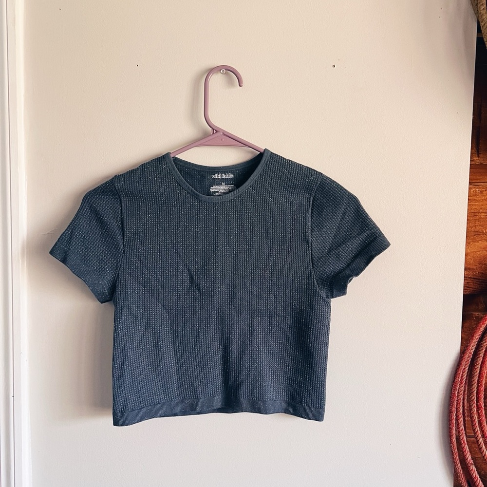 NWOT Gray Crop Top